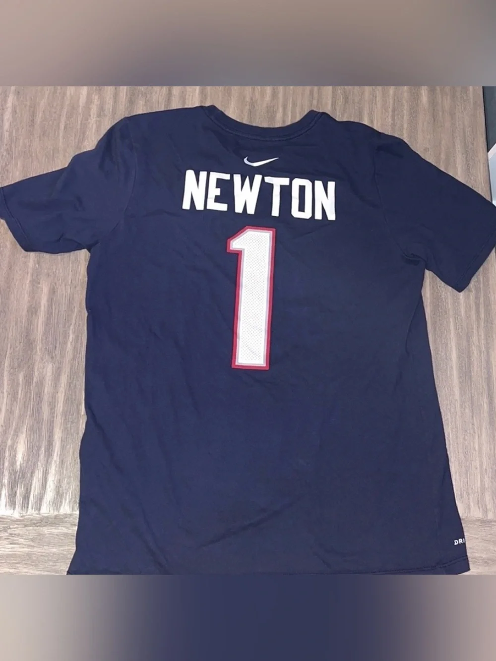 Nike Dri-Fit Crew Tee in Navy with White Logo